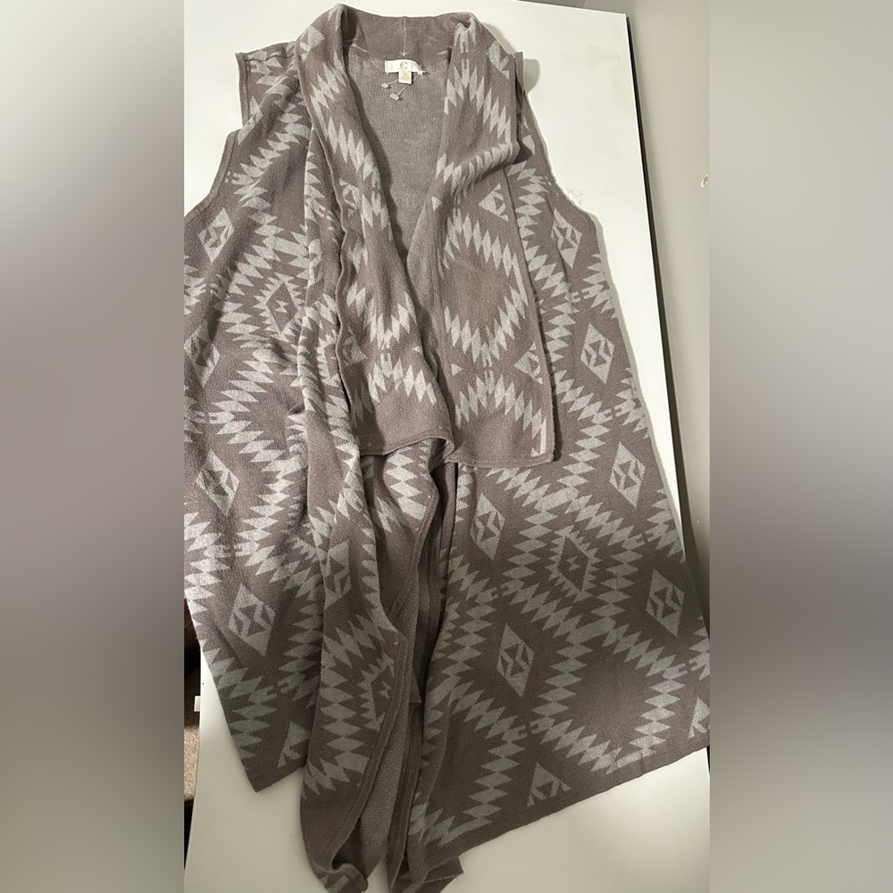 Aztec print vest